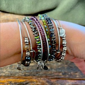 Alex and Ani bracelets. Selling each for $15.00 or entire collection $90.0